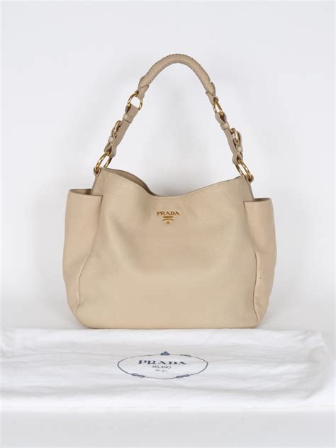 PRADA Vitello Daino Hobo Sughero 1411492 